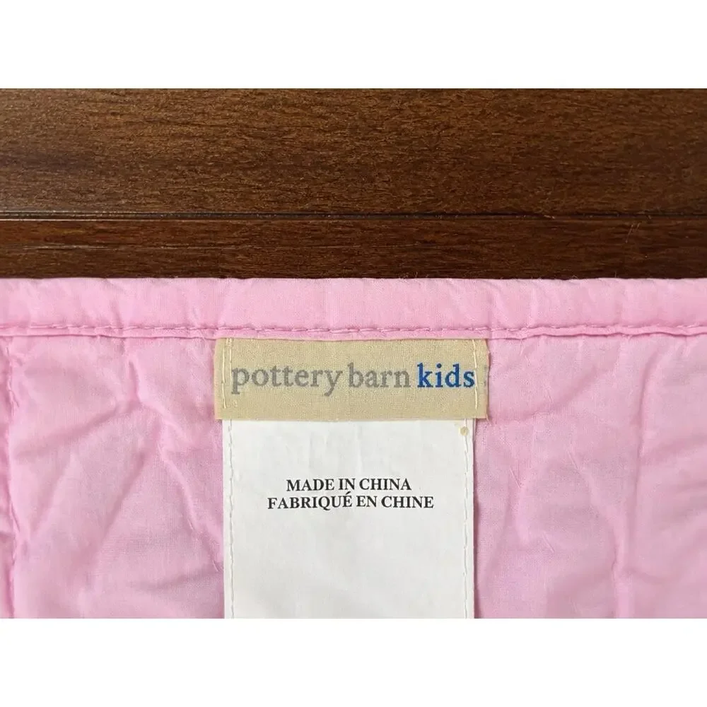 Pottery Barn Kids Quilted Comforter 86 x 86 Daisy Garden Floral Full Cottagecore